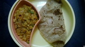 Kadai dal with chapati